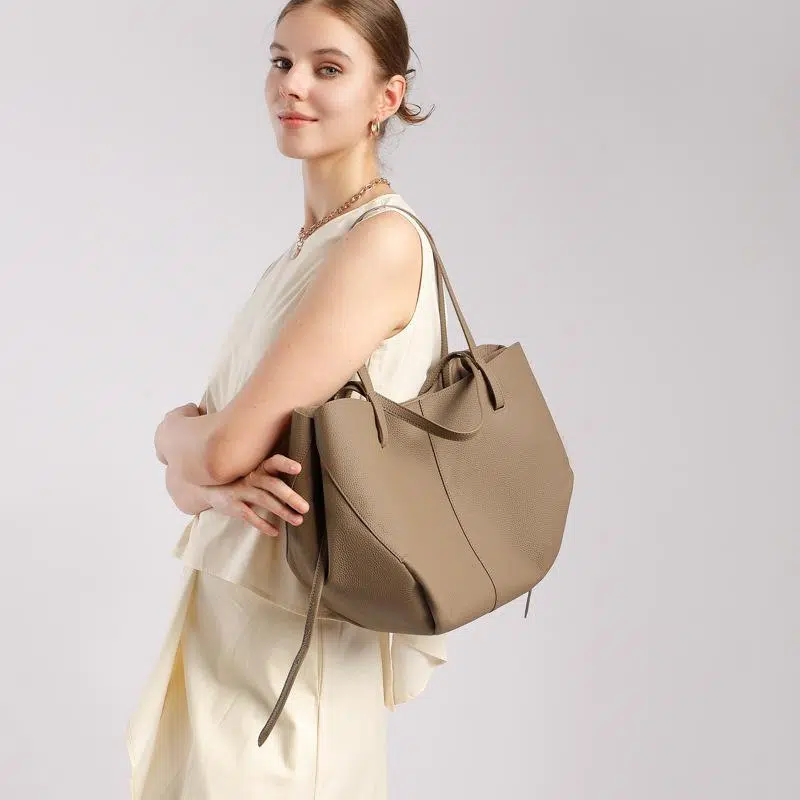 Sophia Classic Taupe Tote Bag